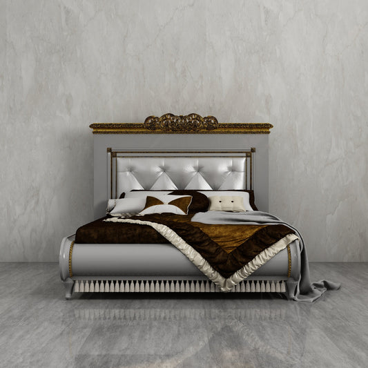 Antique Oak Platform Bed